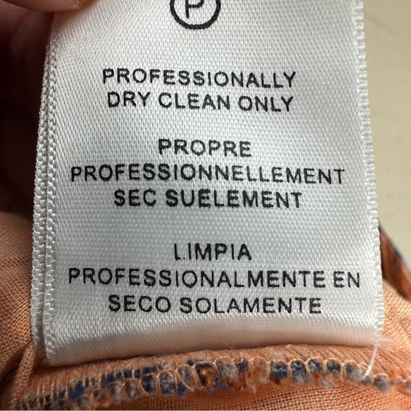 Verb by Pallavi Singhee x Anthropologie Ruffled Plaid Top Smocked Orange Medium - Picture 15 of 15